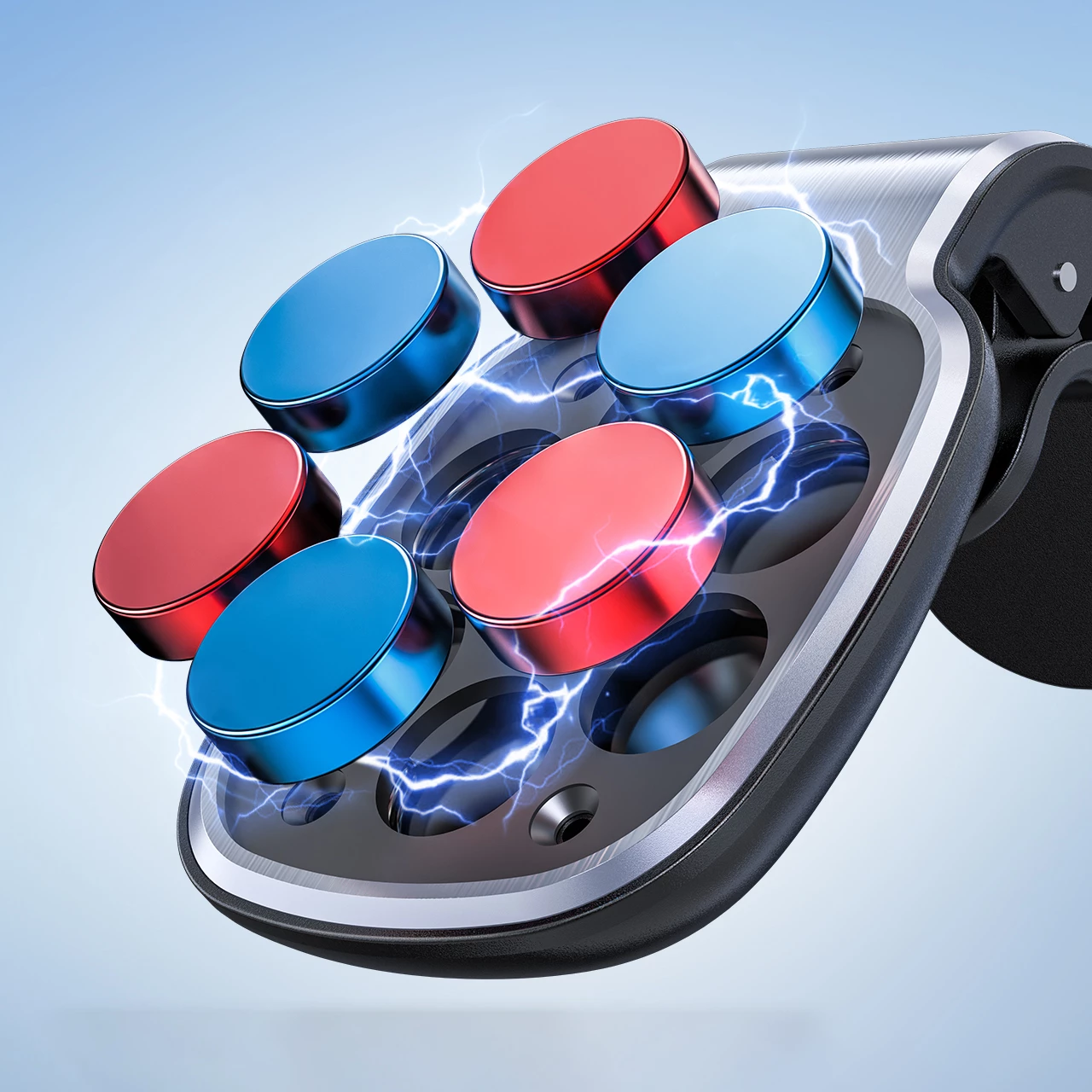 Mbështjellës magnetik për veturë Acefast D16, për grilë ventilimi, Gri