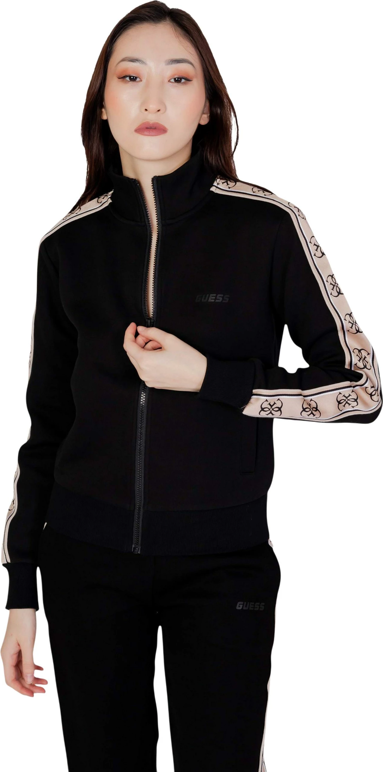 Duks për femra Guess Active Britney Full Zipper, i zi