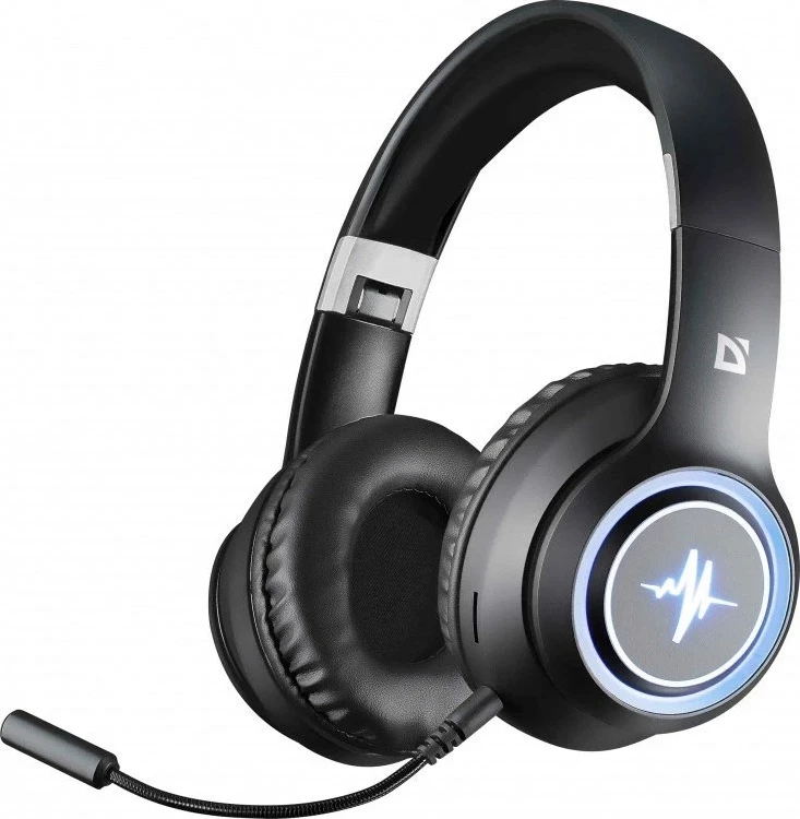 Kufje Defender Bluetooth Freemotion B571, LED, Të zeza