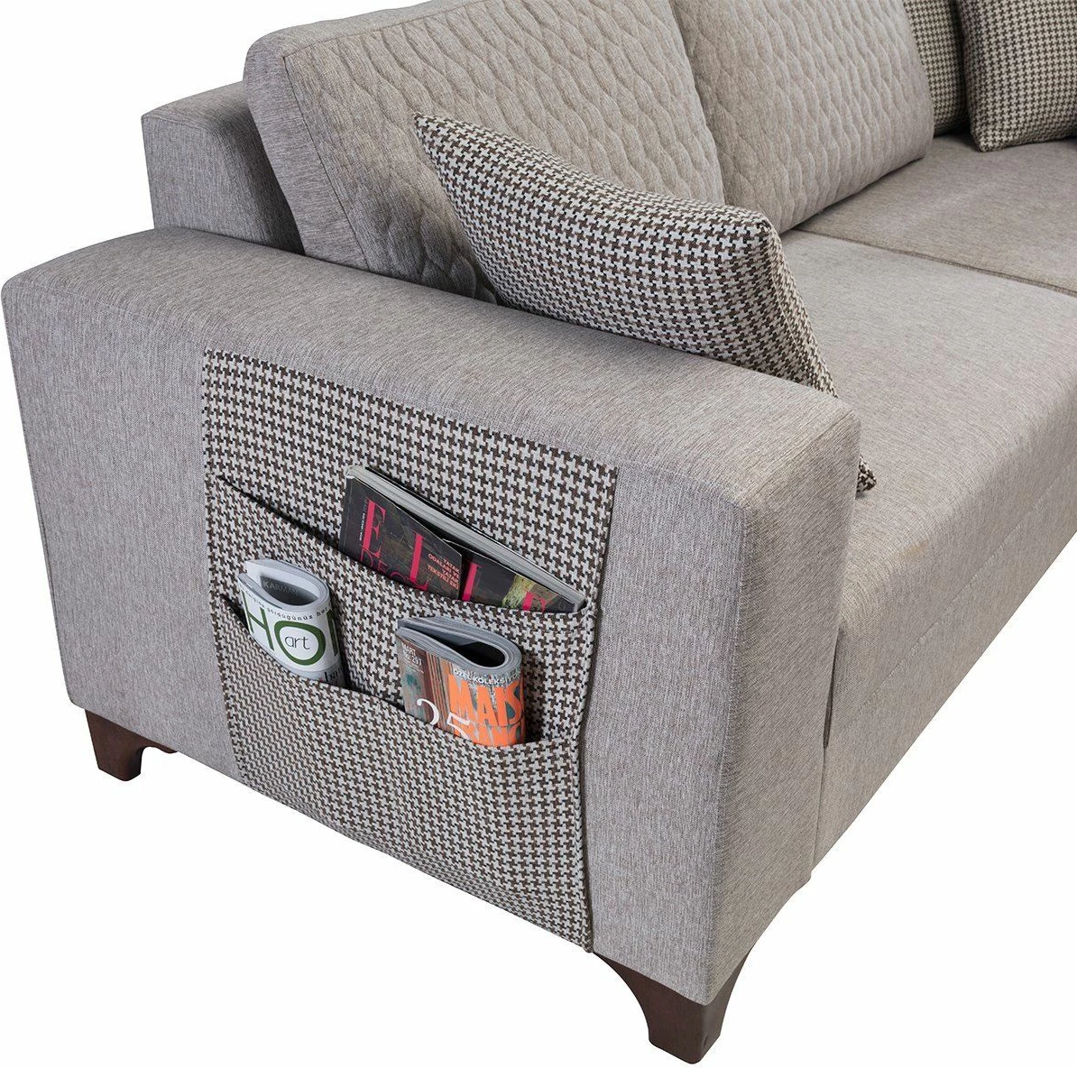 Kënd divan-krevat Atelier del Sofa, Loft, ngjyrë kafe e çelët