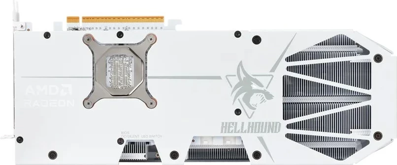 Kartelë grafike PowerColor Hellhound Radeon RX 9070 XT, 16 GB GDDR6, Bardhë