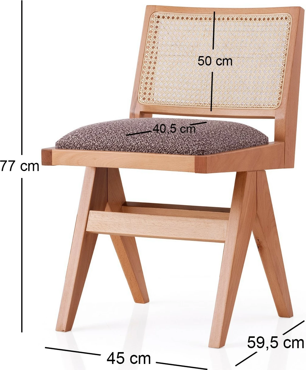 Karrige Skye Decor, formë 4303, dru ahu, ngjyrë lis dhe kafe