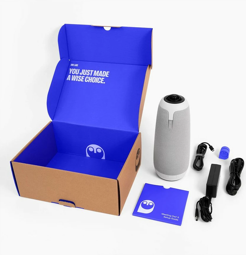 Sistem video-konference Owl Labs Meeting Owl 3, 360°, Full HD 1080p, Bluetooth/Wi‑Fi, gri