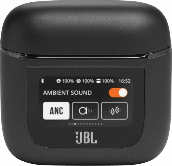 Kufje JBL Tour Pro 2 TWS me mikrofon, ANC adaptiv, Bluetooth 5.3, të zeza, me kasë karikimi smart