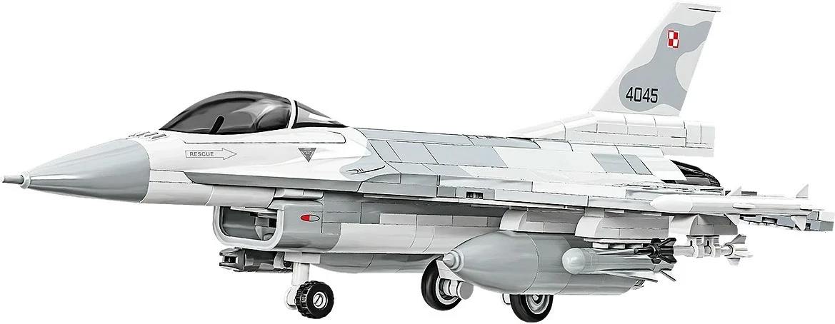 Set blloqesh ndërtimi, Cobi, F-16C Fighting Falcon COBI-5910, 463 pjesë, shkallë 1:48, me figurë pilot dhe bazament