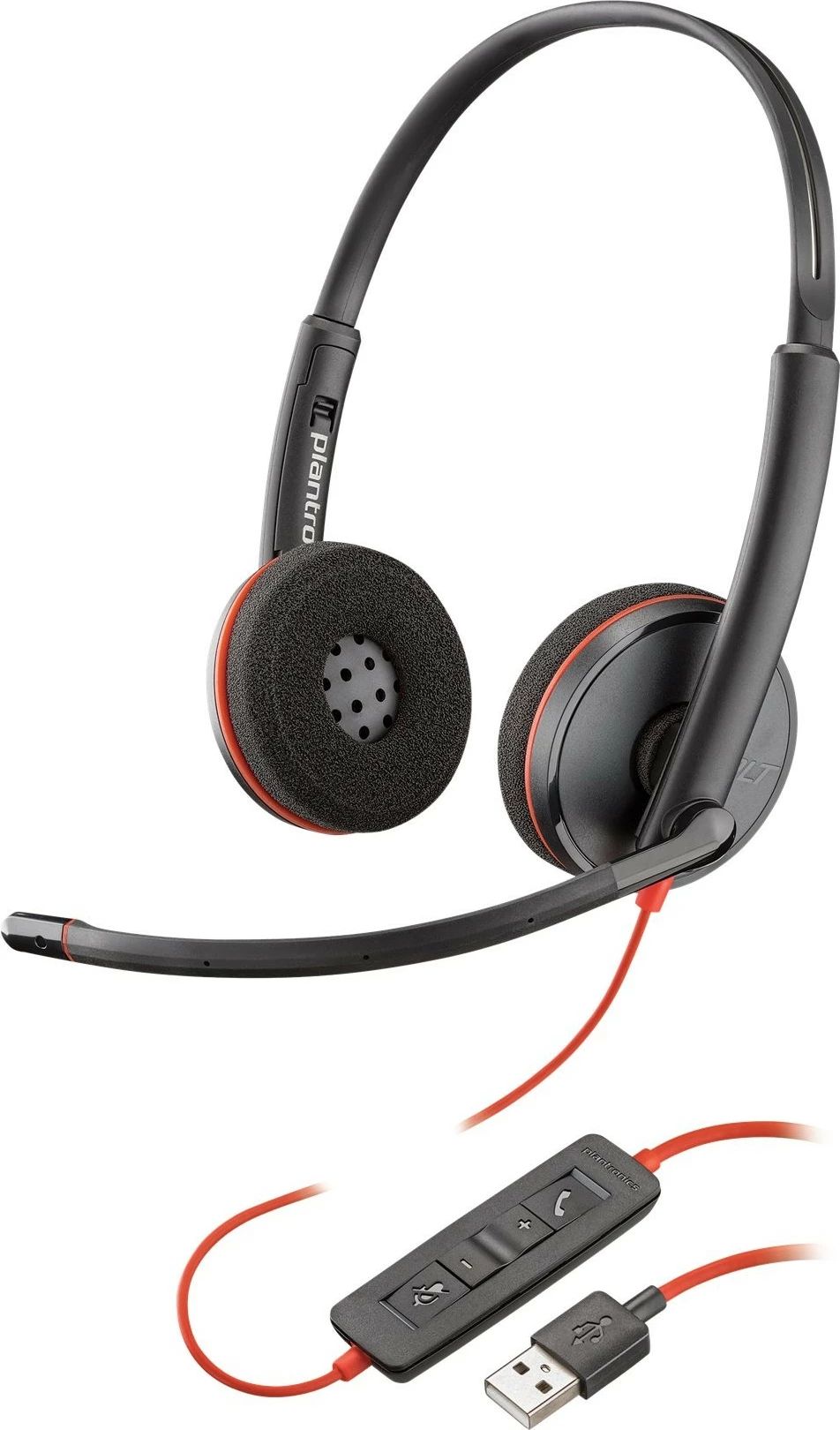 Kufje Poly Blackwire C3220 – USB-A, Stereo, të Zeza