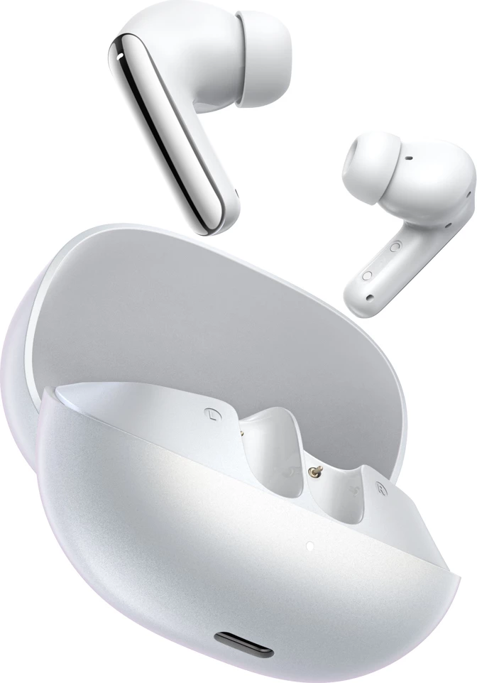 Kufje TWS QCY MeloBuds N20, ANC hibrid 50 dB, Bluetooth 6.0, 40 h, të bardha, set me kuti karikimi