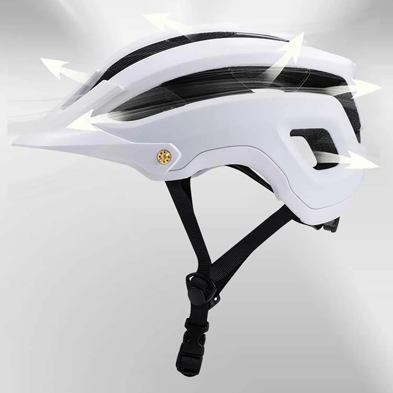 Helmetë biçiklete MTB, Wozinsky HT-001VCB, madhësi L (57-62 cm), e zezë dhe e bardhë