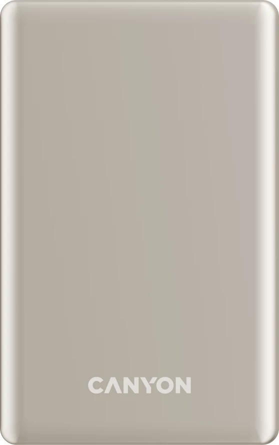 Power bank CANYON OnPower 505 5000 mAh PD 20W MagSafe magnetik ultra i hollë, beige