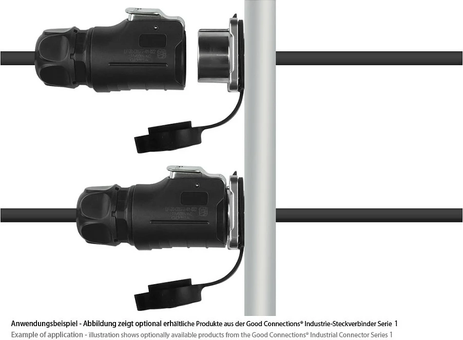 Konektor industrial GoodConnections S1 Power 2-Pin M20