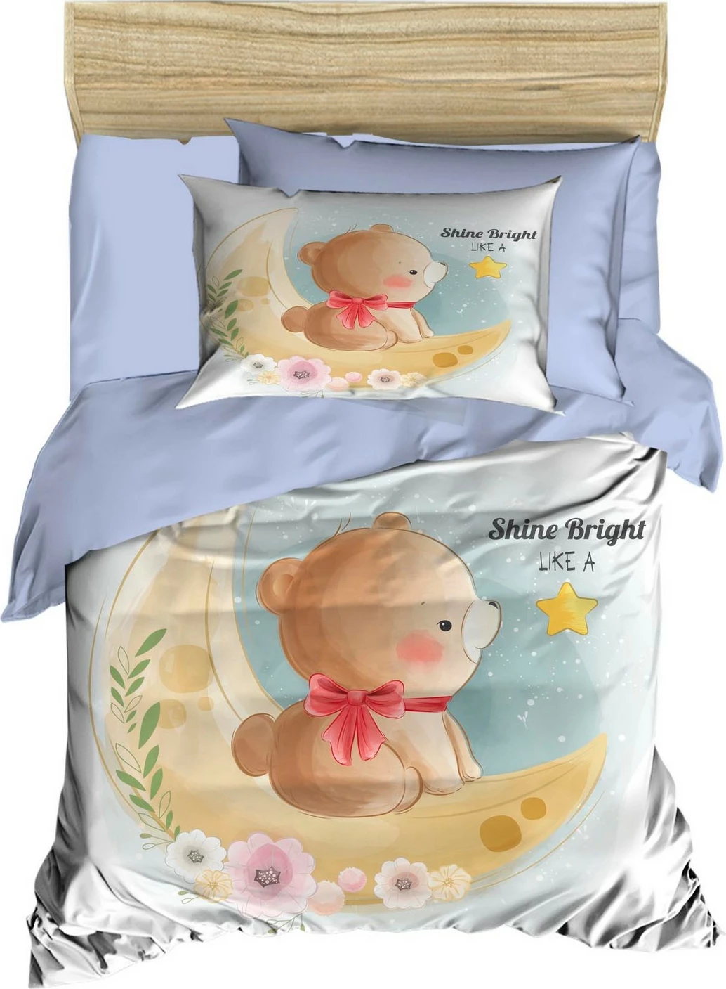 Set mbulesë për krevat fëmijësh, L'essentiel, PH179, ngjyrë lejla, e verdhë, kafe (4 pjesë)