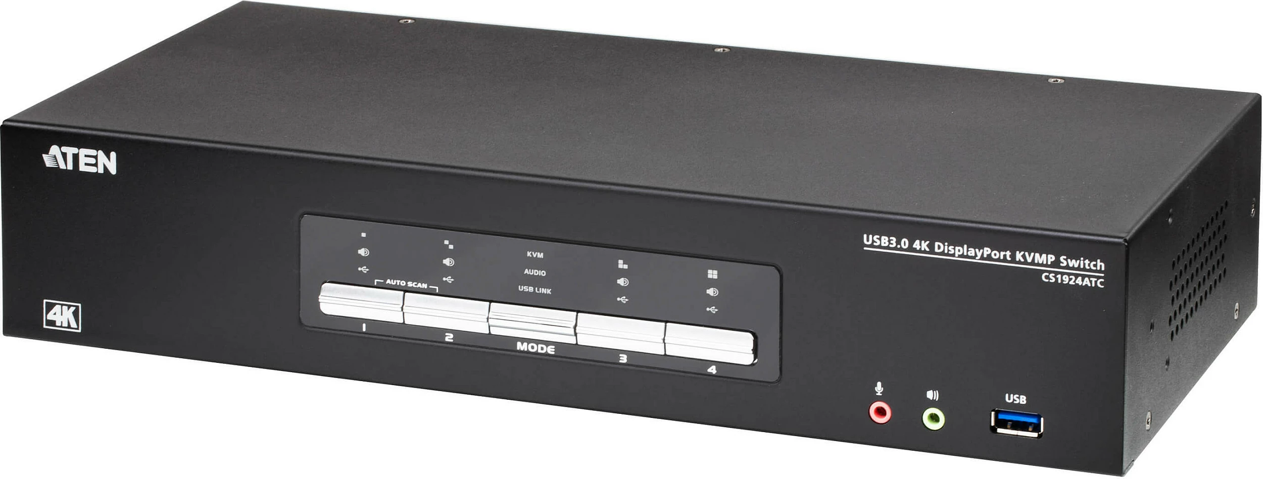 KVM Switch ATEN CS1924ATC, 4-Port, DisplayPort, USB 3.0, 4K, i zi