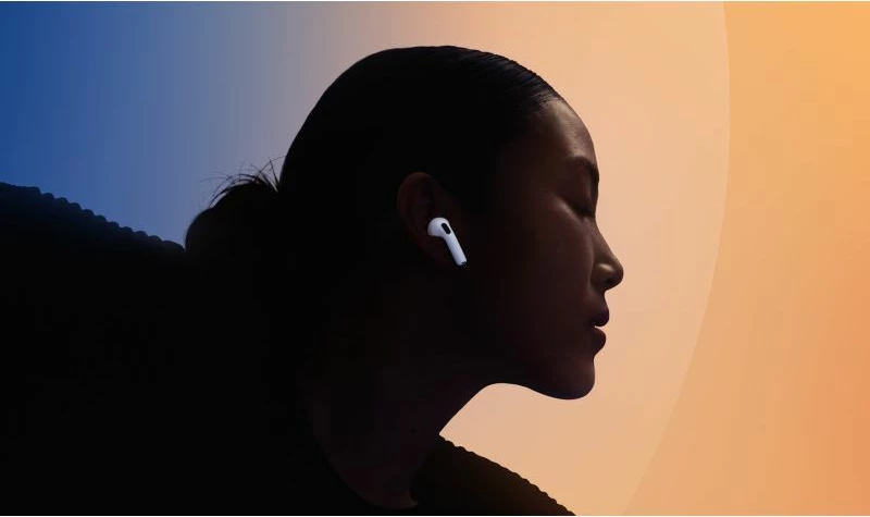 Atlete për vesh në vesh Yakimasport AirPods 4, të bardha