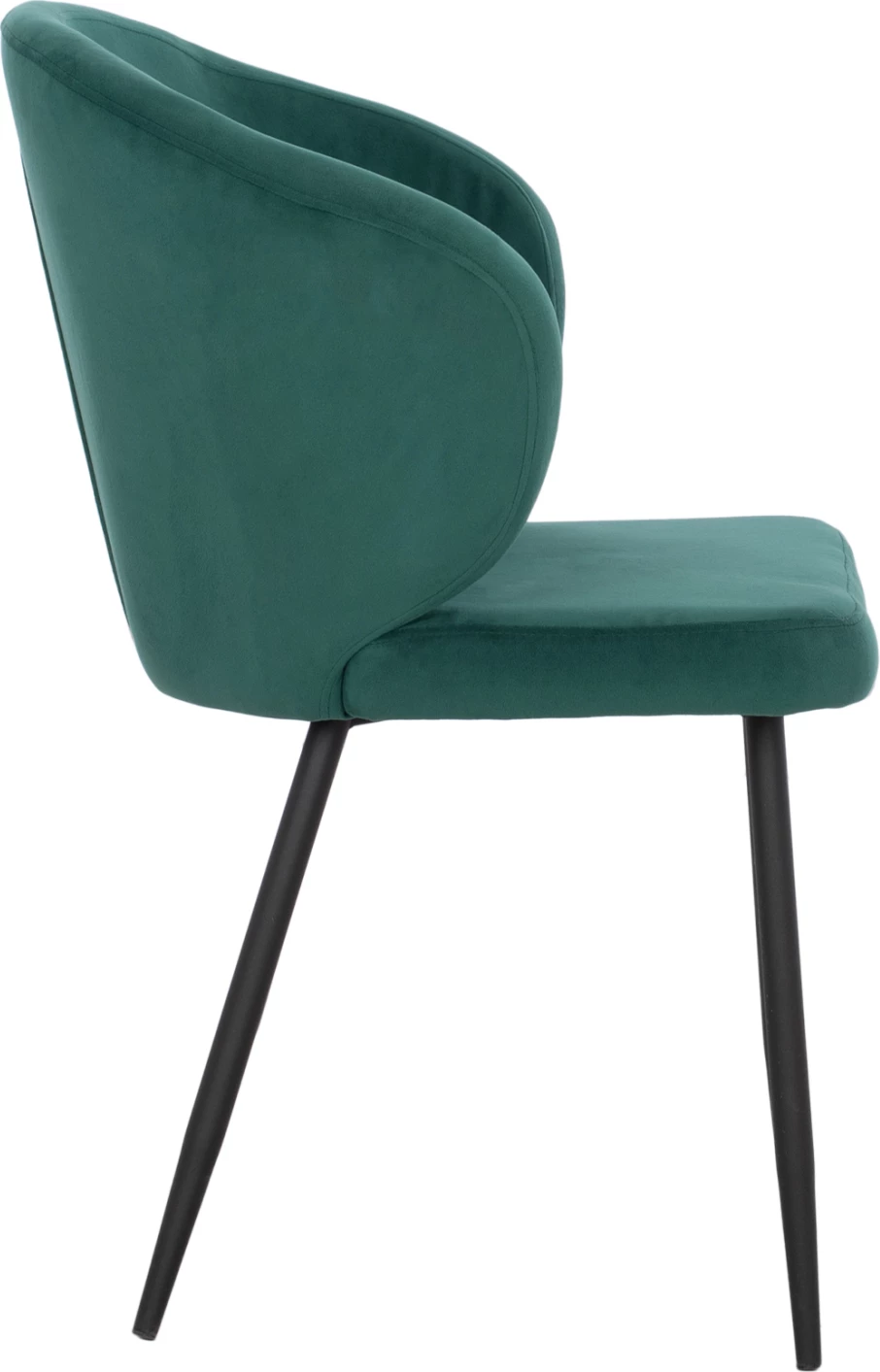 Karrige JIYA me kadife ngjyrë selvi & skelet metalik të zi FH8728.03 60x60x85, set prej 2 copë