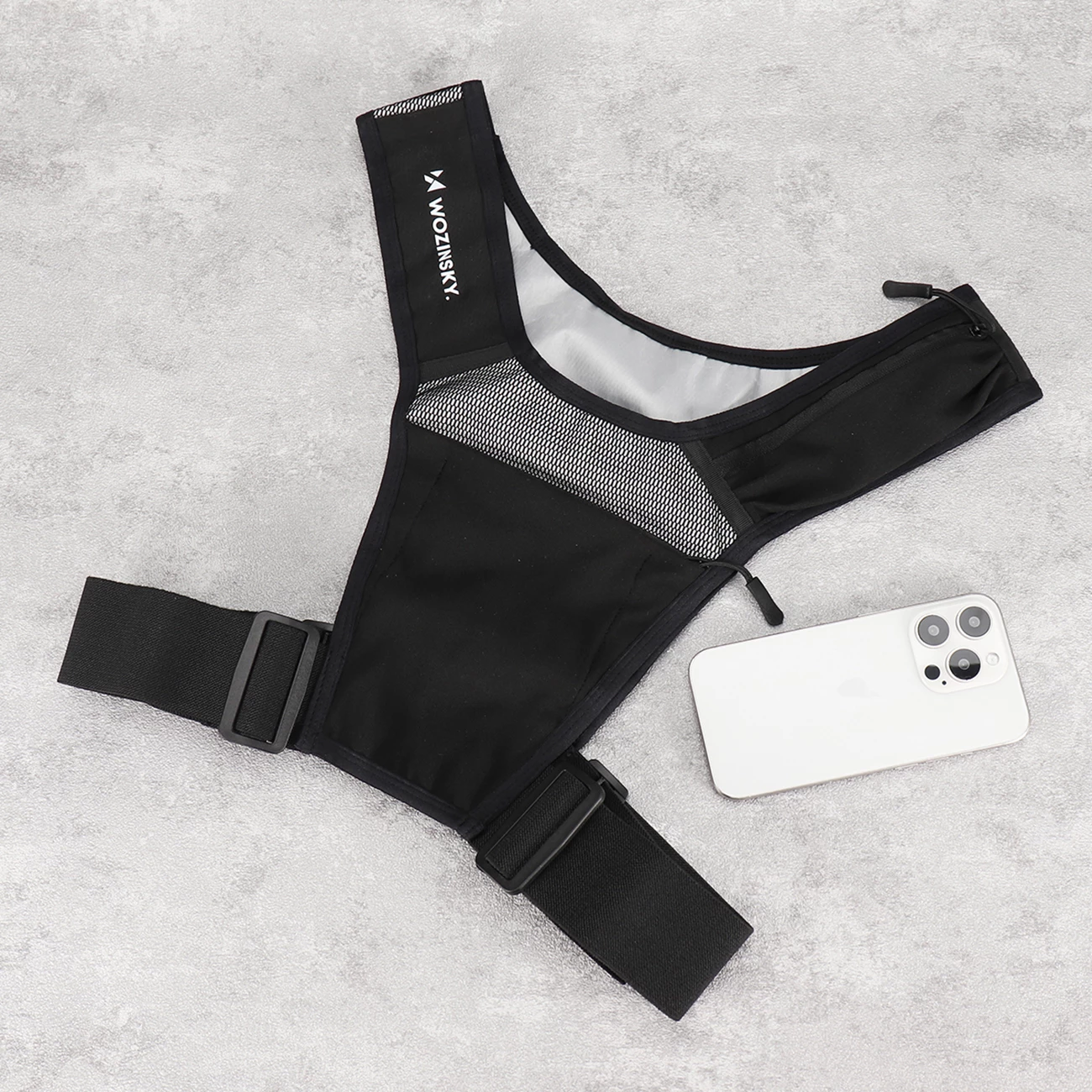 Jelek reflektues sportiv Wozinsky WKDB1, poliestër, 150g, i zi