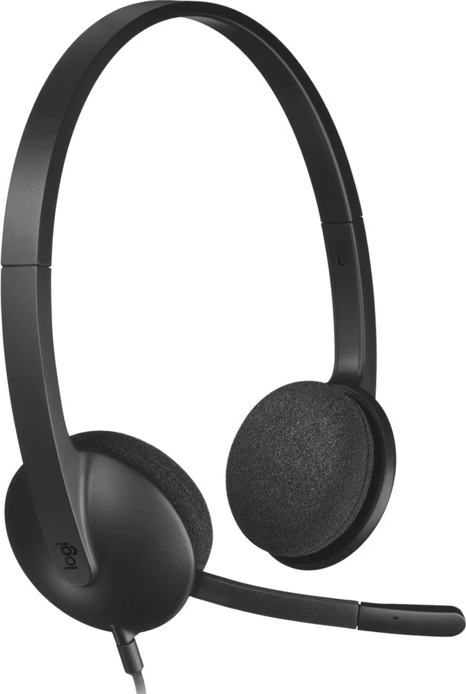 Kufje Logitech H340 me mikrofon, USB, të zeza