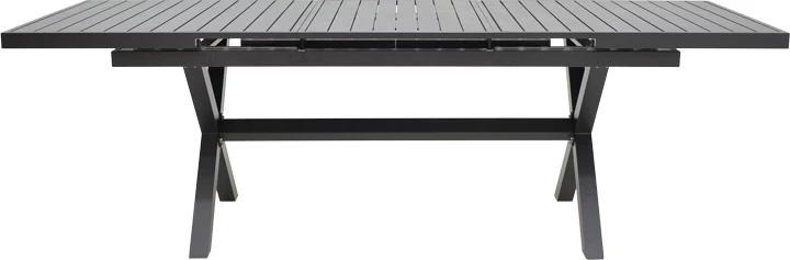 Tavolinë zgjeruese Dagyn alumini ngjyrë e hirtë e errët 180-240x90x76cm