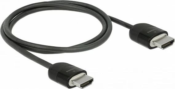 Kabllo HDMI DeLOCK 84963, 1 m, 18 Gbit/s, 4K, ARC, e zezë