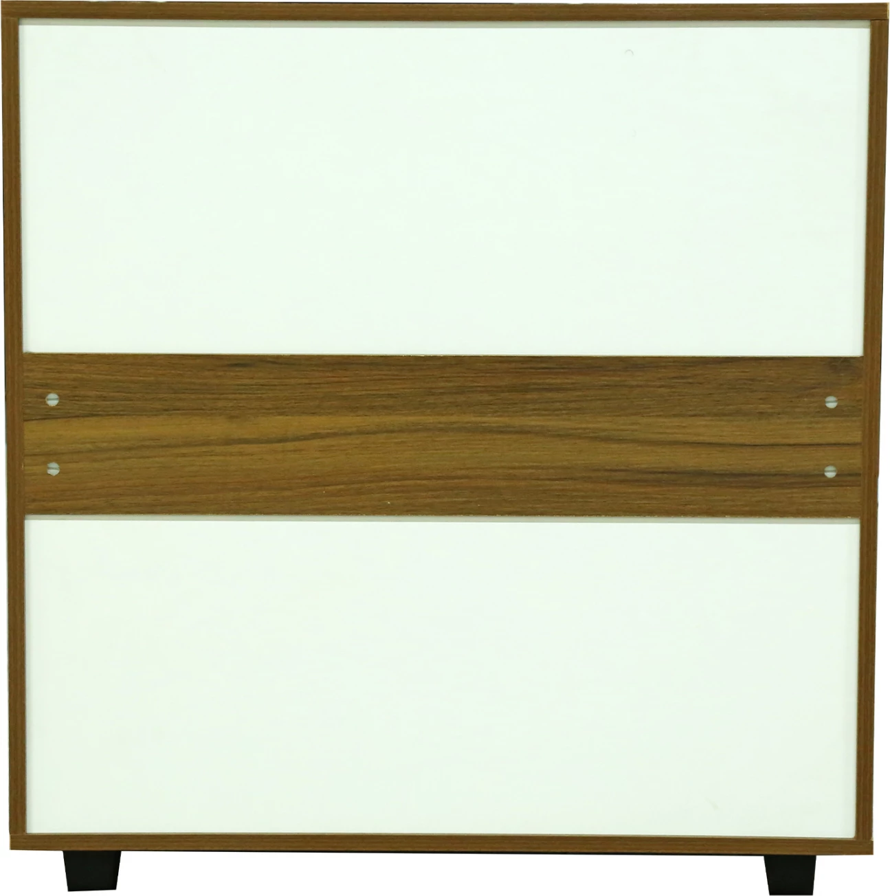 Komodinë me 4 sirtarë, ngjyrë arre, melaminë, 80x40x83H