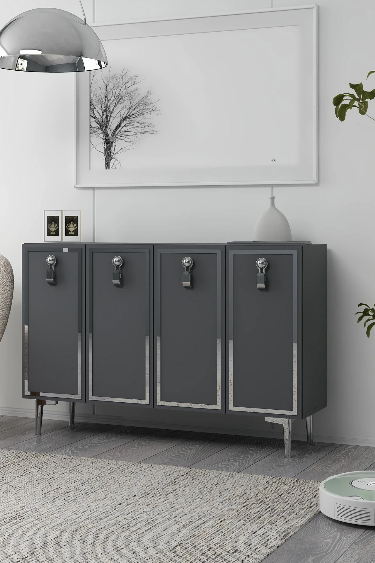 Konsol Skye Decor, anthracite, silver, 8186KM-64