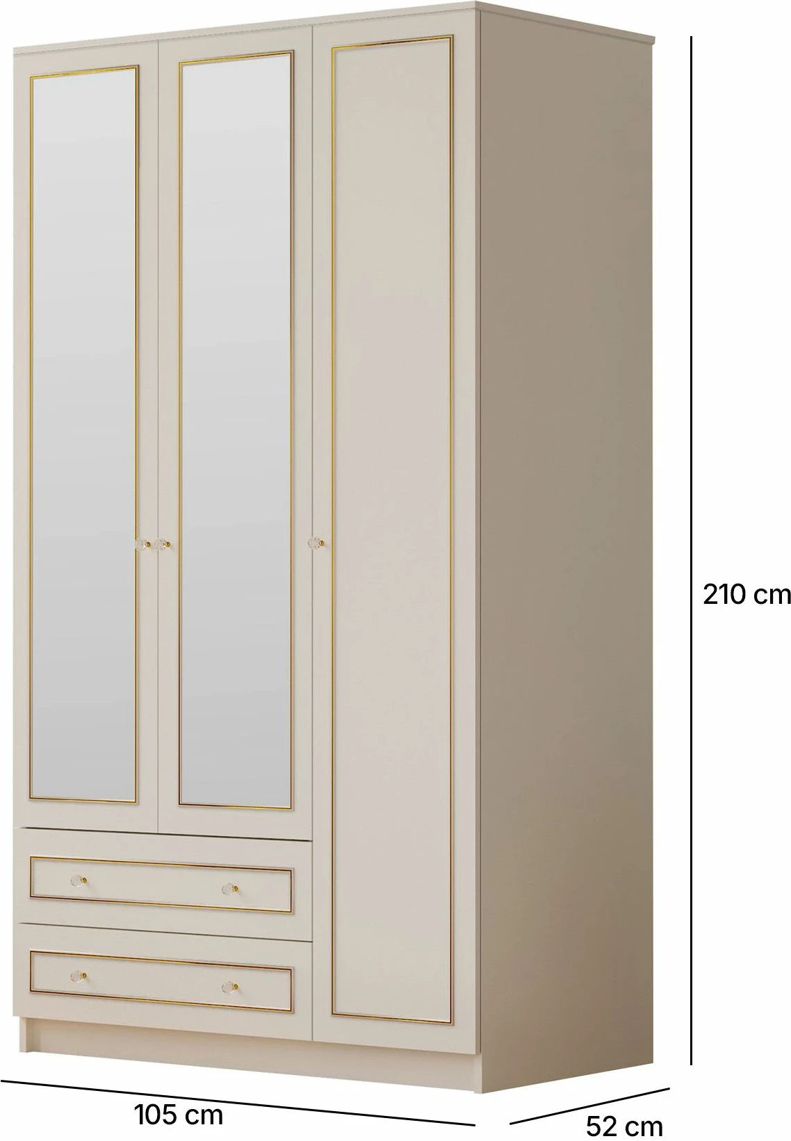 Dollap Skye Decor, Rb-077-02, ngjyrë e bardhë mat