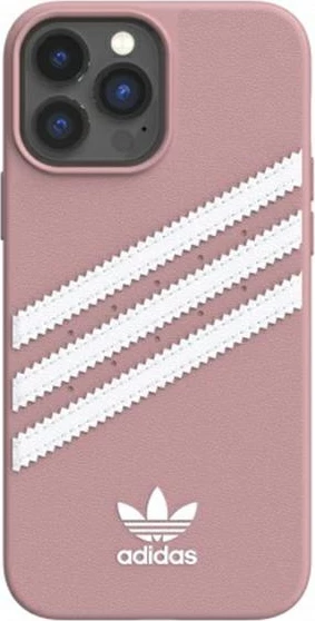 Mbështjellës Adidas OR Moulded Case PU për iPhone 13 Pro Max 6.7", rozë/bardhë