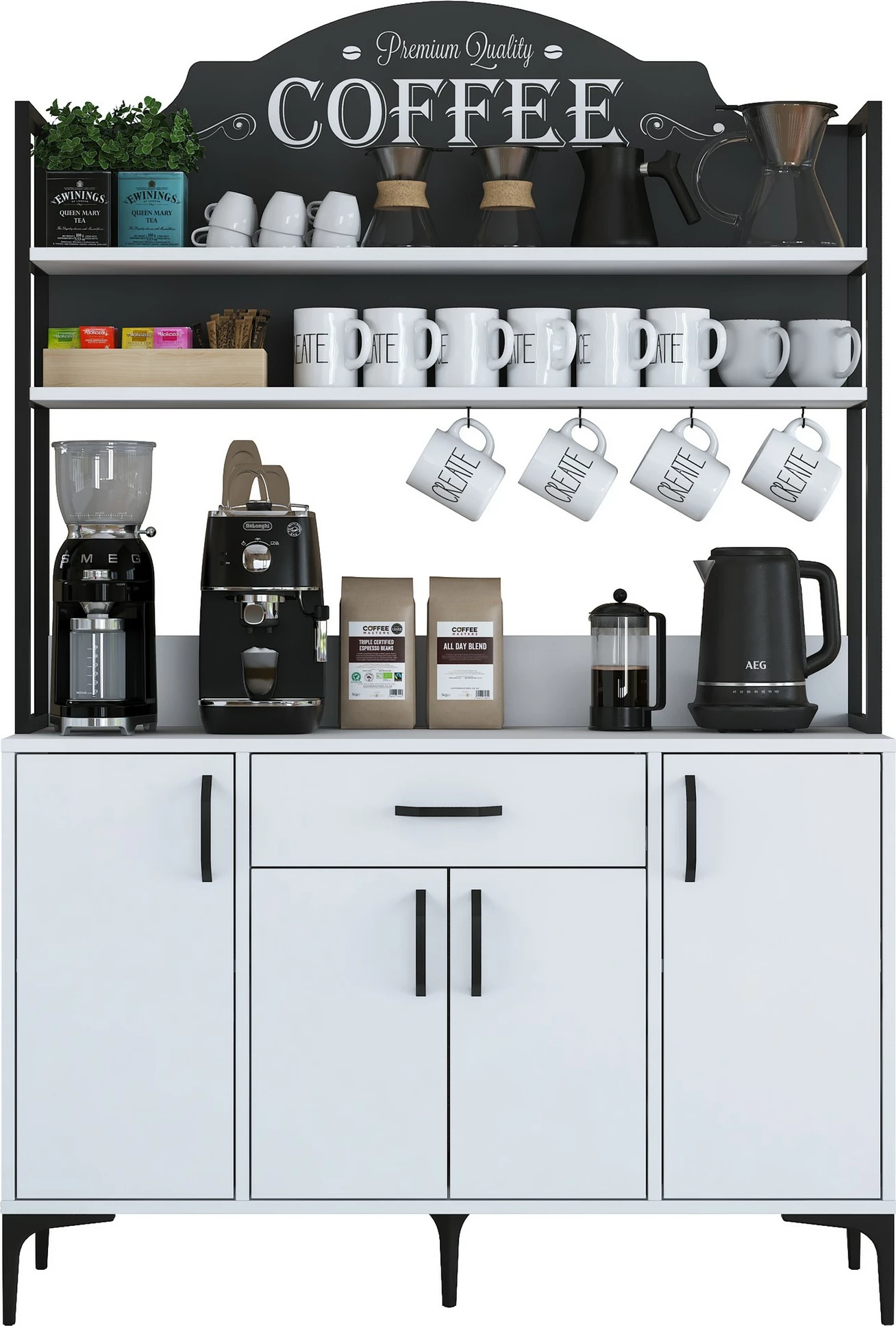 Dollap multifunksional, i bardhë, JE130 - 2987