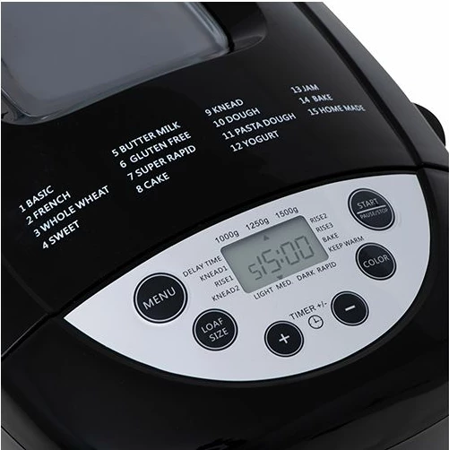 Makinë për pjekje buke MESKO MS6022, 850 W, 15 programe, 1000-1500 g, e zezë