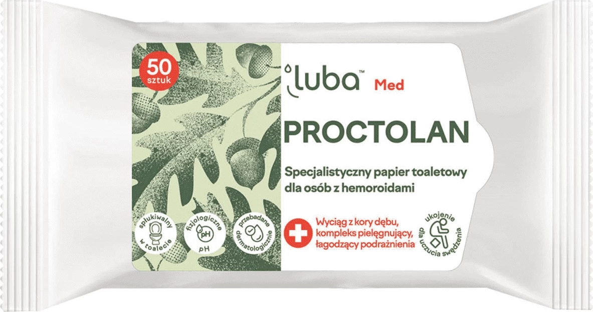 Letra të lagura për hemorroide Luba Med Proctolan, 50 copë