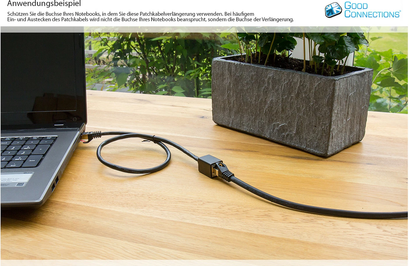 Kabëll rrjeti GoodConnections Alcasa 8070VR-050S, Cat7, 5m, RJ45 mashkull-në-femër, i zi