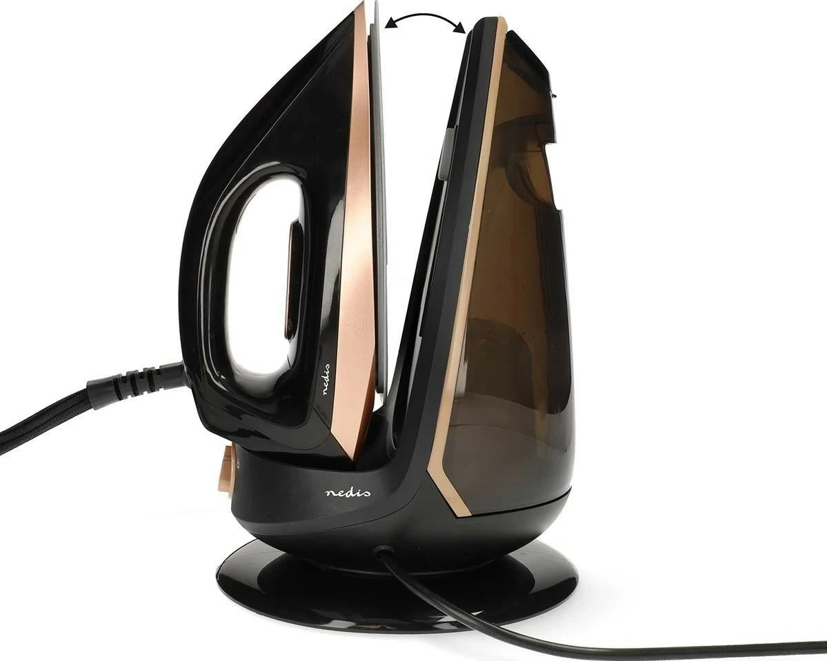 Hekur me avull Nedis IRONSS1000, 2400W, rezervuar 1.5L, pllaka qeramike, i zi
