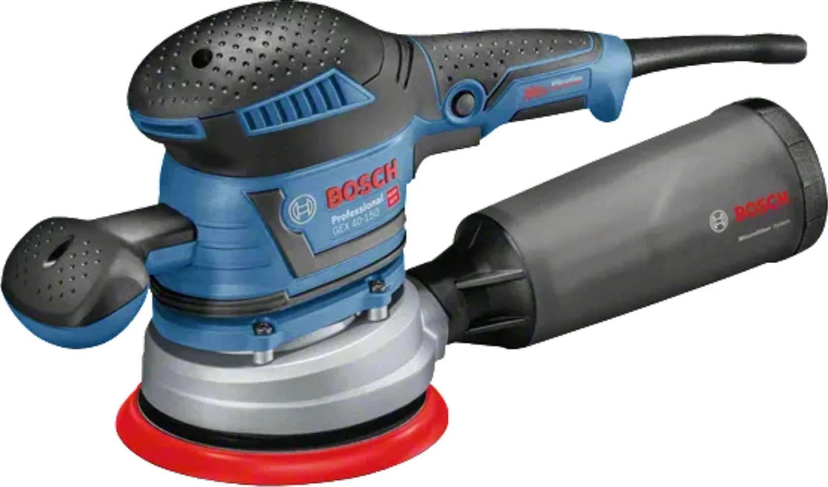 Disk Sander Bosch GEX 40-150, 5500-12000 RPM, 11000-24000 OPM, E zezë, E kaltër, E kuqe