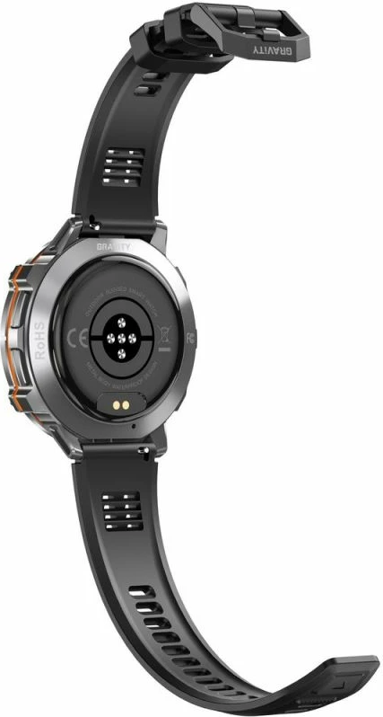 Smartwatch Gravity GT42-3, rrip grafit + byzylyk
