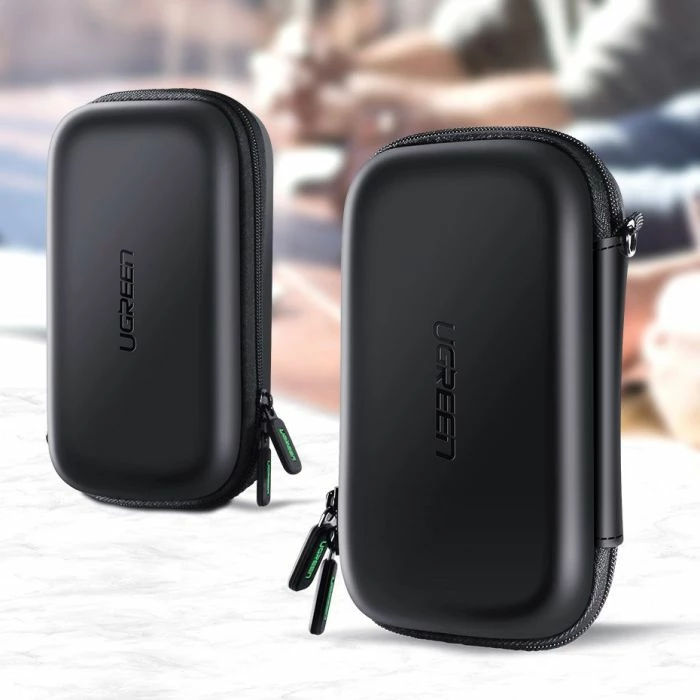 Kasë për hard disk UGREEN 50274 2.5\", EVA, rezistente ndaj goditjeve dhe spërkatjeve, 18 x 9.5 x 5.5 cm, e zezë