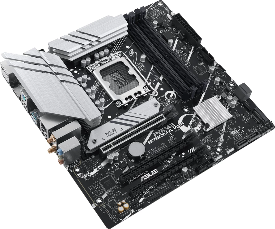 Pllakë amë ASUS PRIME B760M-A WIFI, LGA1700, mATX, Intel B760, DDR5, 2x M.2, 4x SATA, 2.5Gb Ethernet, WiFi 6, Bluetooth 5.2