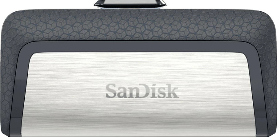 USB flash SanDisk Ultra Dual Drive, 128GB, USB Type-A/Type-C, e zezë/argjendtë
