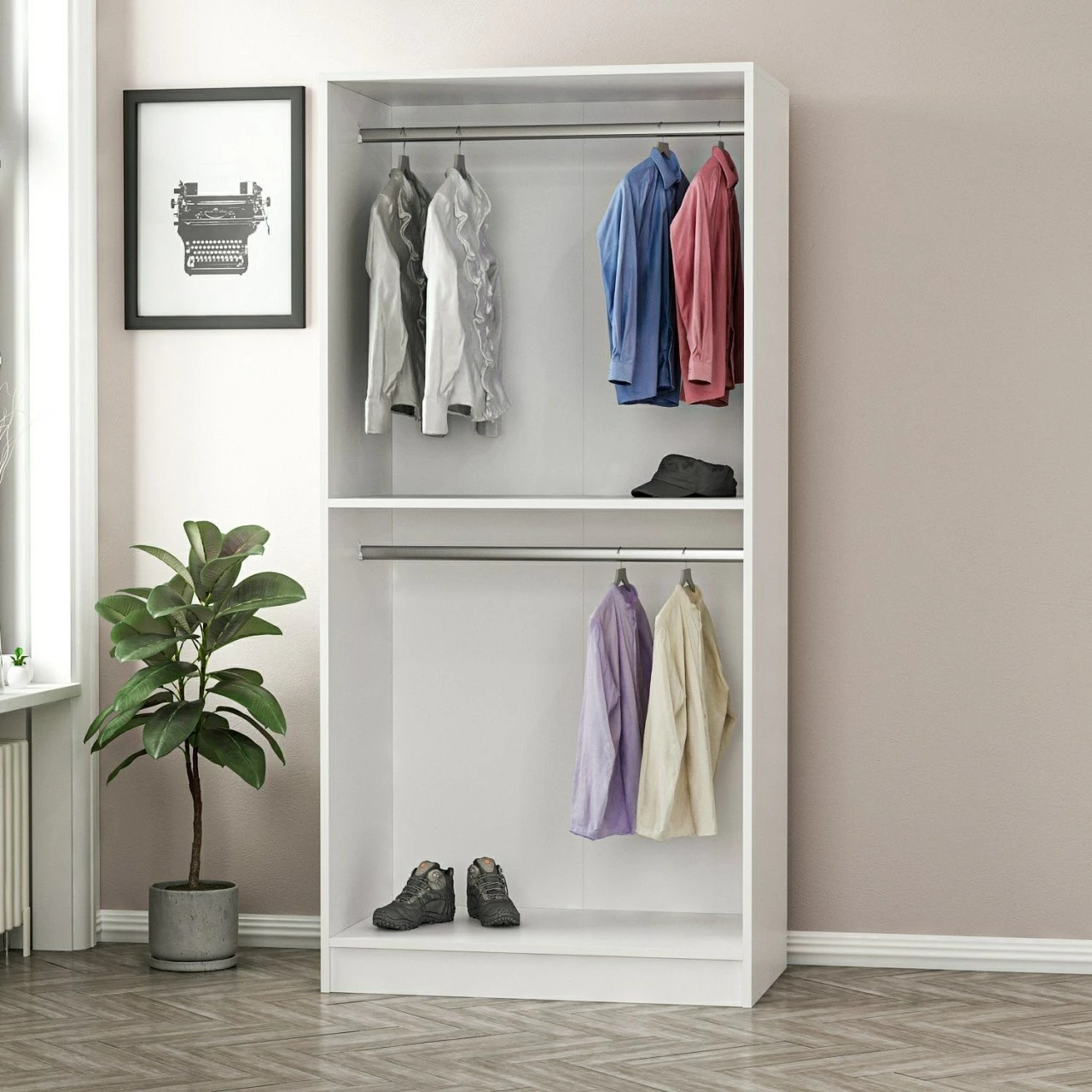 Dollap Hanah Home, xham i zi, 190cm