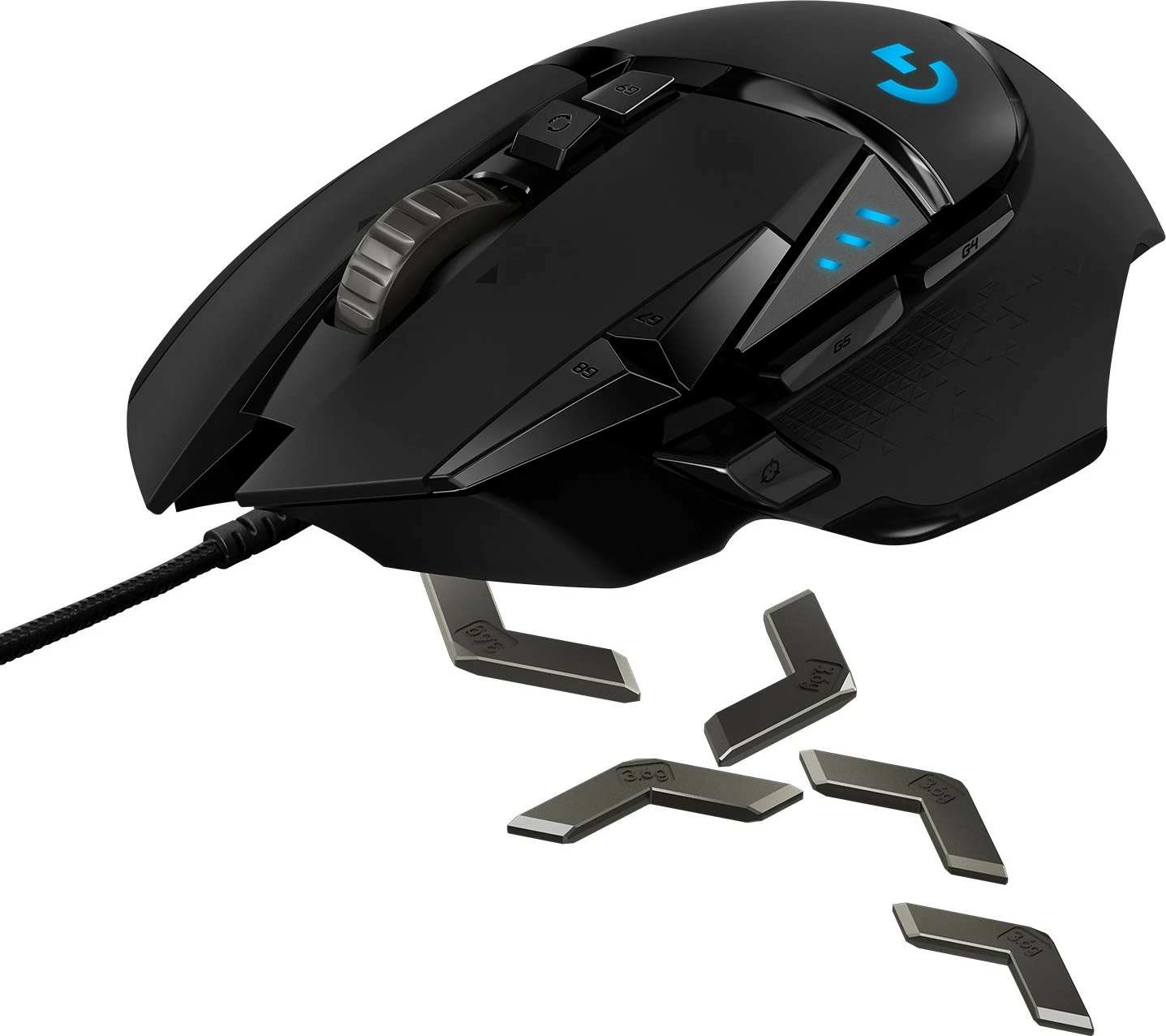 Maus Logitech G G502 HERO, 25600 DPI, USB, i zi