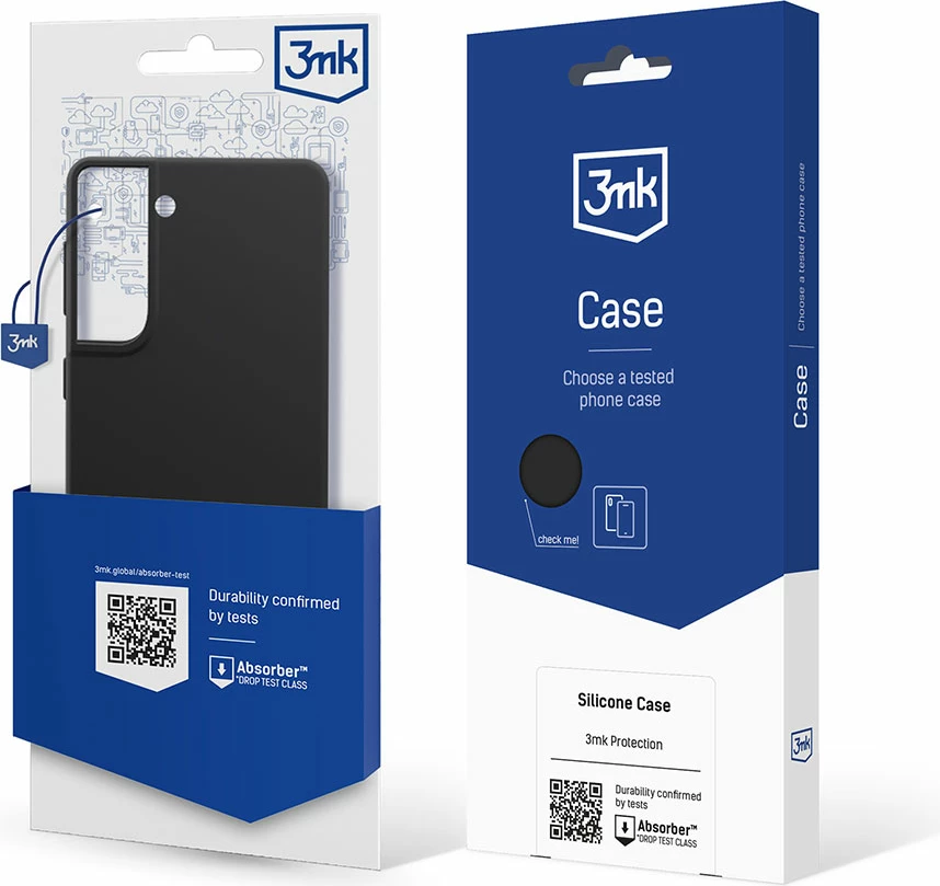 Mbështjellës silikon për celular Samsung Galaxy S22, 3mk Protection, i zi