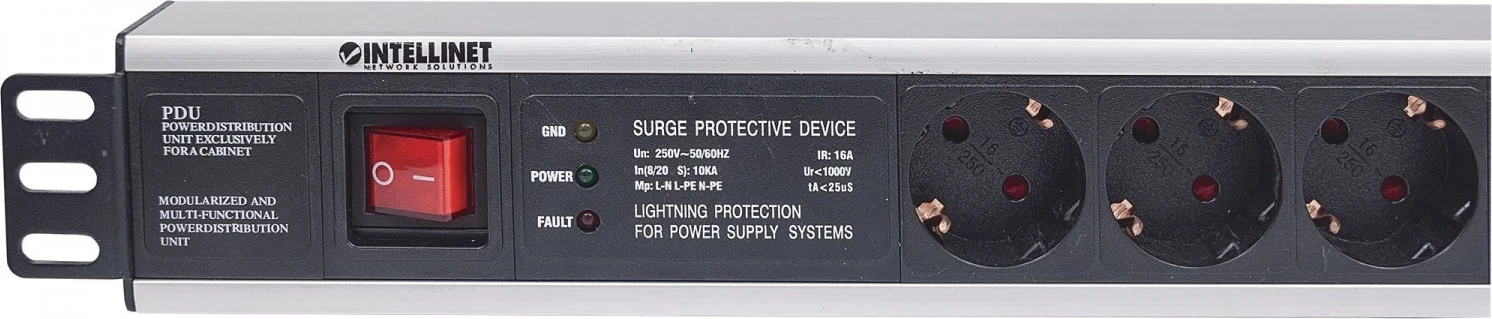 Prizë PDU Intellinet, 19'', 1.5U, 3m
