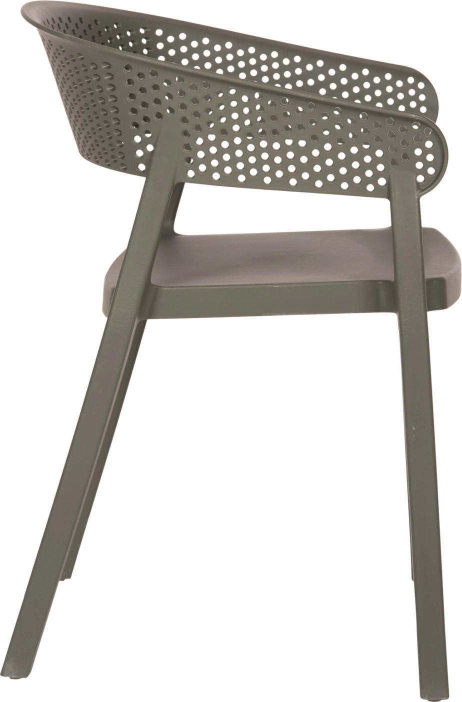 Karrige polipropileni e perforuar FH5941.07 ngjyrë ulliri e errët 53,5x50,5x73Hcm