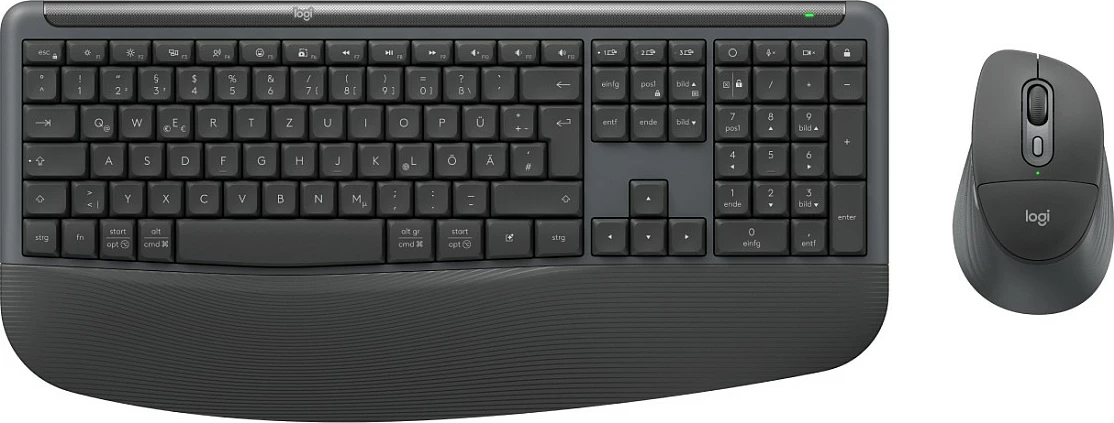 Set tastierë dhe maus Logitech 920-014047, full-size, wireless, e zezë
