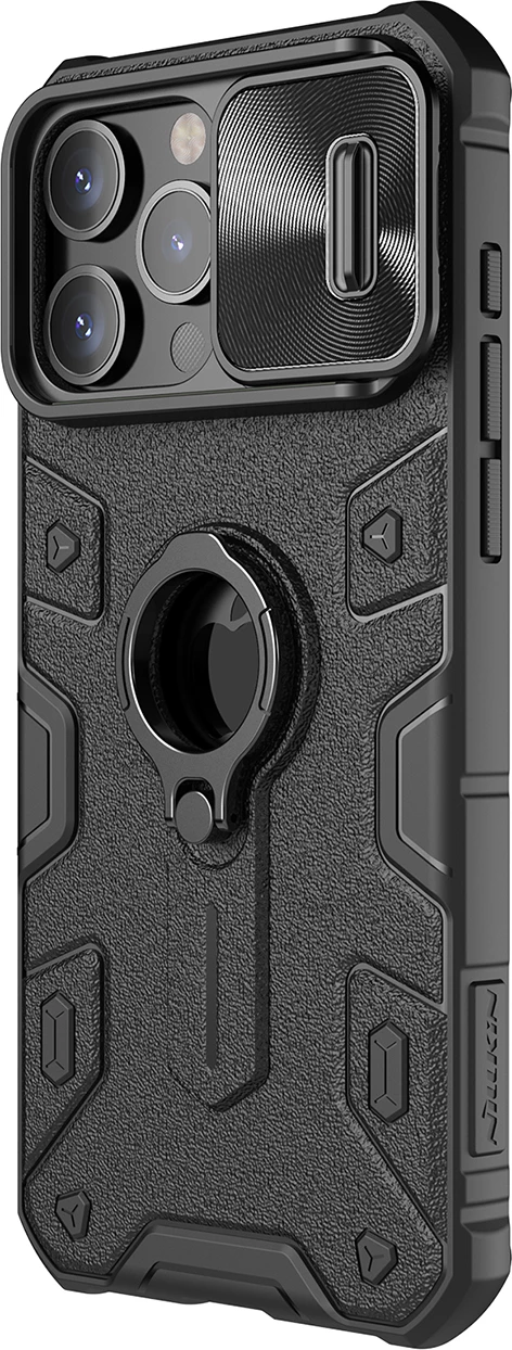 Mbështjellës Nillkin CamShield Armor për iPhone 15 Pro Max, i zi