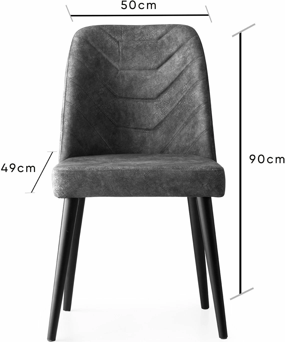 Set karrigesh (2 copë) Hanah Home, Dallas - 527 V2, ngjyrë antracit