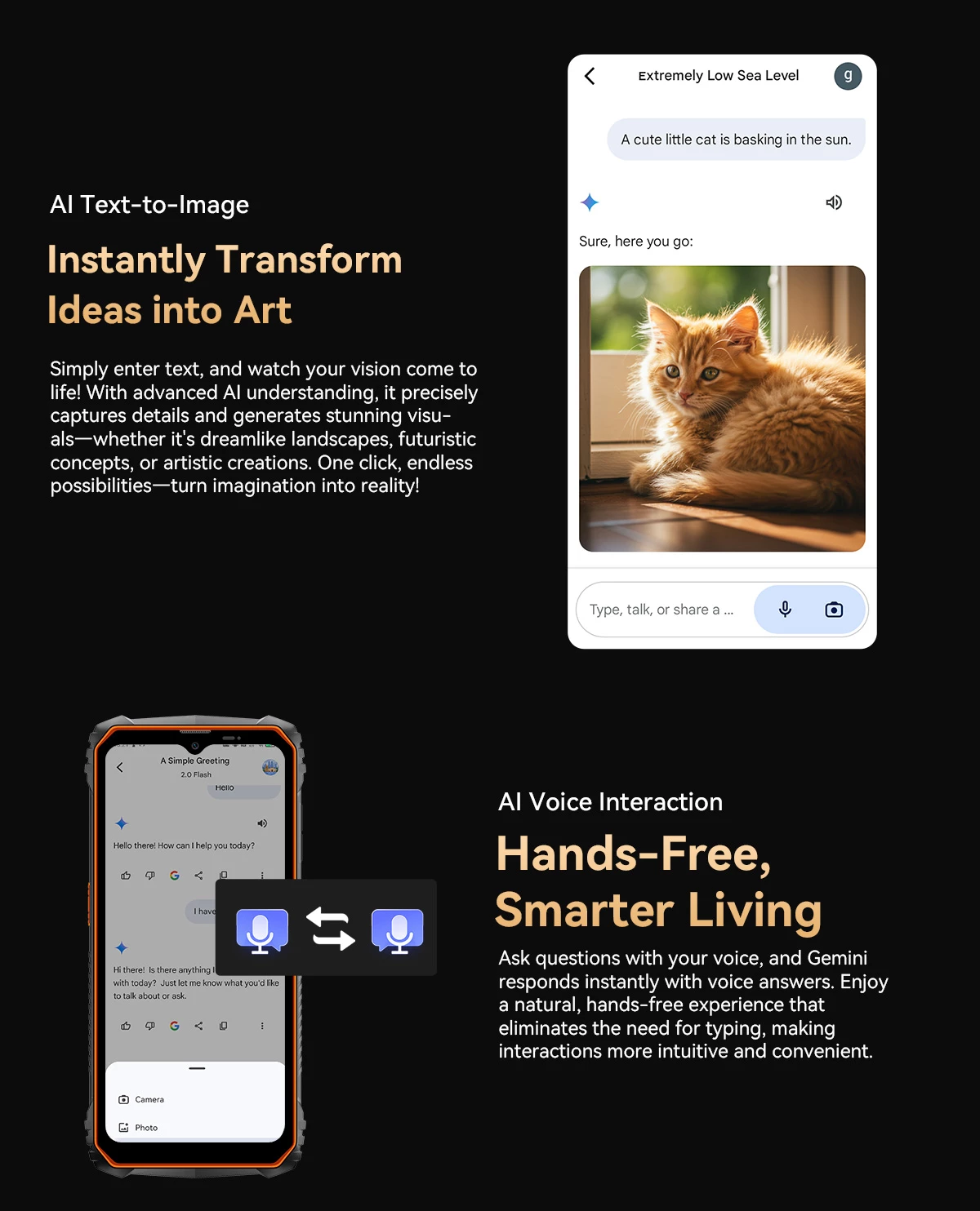 Celular Oscal Marine 1 4GB RAM 128GB 5100mAh IP68/IP69K MIL-STD-810H, portokalli