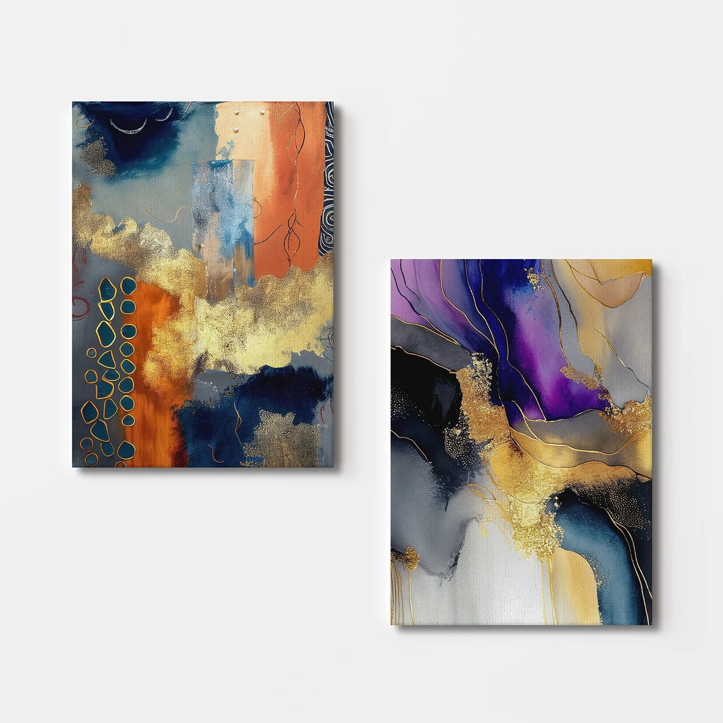 Pikturë dekorative në kanavacë (2 copë), Wallity, 2KNV4366, 50x70cm