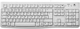 Tastierë Logitech K120 për Biznes, Full-size (100%), Me kabllo, USB, QWERTZ, Bardhë
