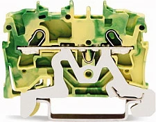Klemë terminale mbrojtëse PE WAGO 2001-1207, 2-përçues, 1.5 mm², verdhë/jeshile