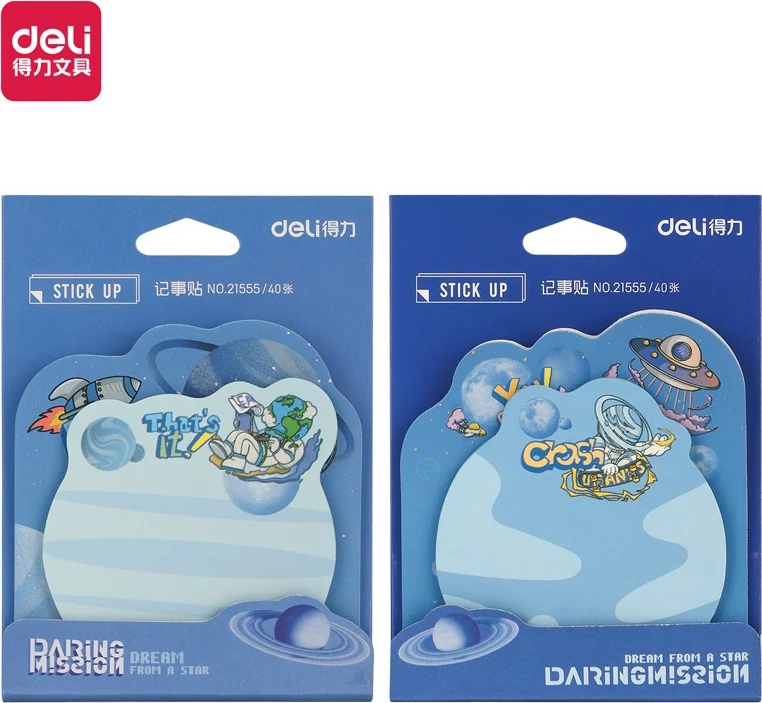 Deli Postit 80X110 40Fl Planets 21555