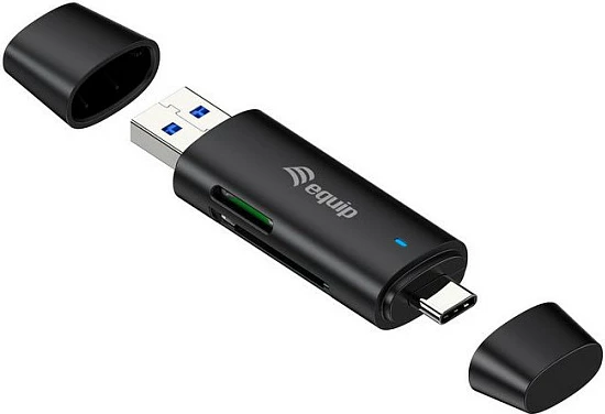 Lexues kartelash memorie EQUIP 245462, USB 3.2 Gen1 Type-A/Type-C, SD & microSD, 5Gbps, i zi
